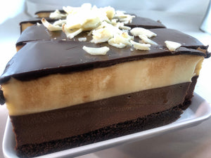Triple Layer Chocolate Mousse Cake - Large , small or slice